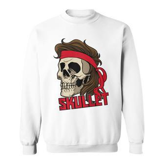 Skull With A Mullet - Funny Redneck Mullet Pride Sweatshirt | Mazezy
