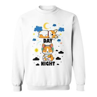 Sleep All Day Play Games All Night Dog Night Corgi Pc Gamer Sweatshirt | Mazezy