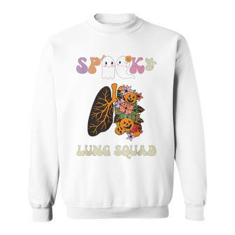 Spooky Lung Squad Respiratory Therapist Halloween Sweatshirt | Mazezy