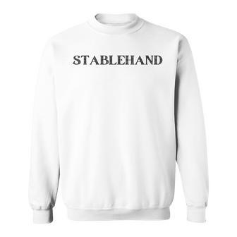 Stablehand Vintage Text Equestrian Sweatshirt | Mazezy AU