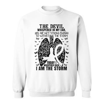 I Am The Storm Lung Cancer Awareness Sweatshirt - Thegiftio UK