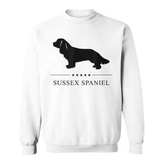 Sussex Spaniel Black Silhouette Sweatshirt | Mazezy