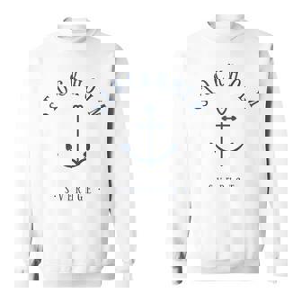 Sweden Stockholm Anchor Tattoo Love Heart Harbour Ferry Sweatshirt | Mazezy