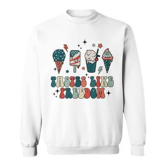 Tasted Like Freedom 4Th Of July Ice Creams Toddler Kids Freedom Funny Gifts Sweatshirt | Mazezy