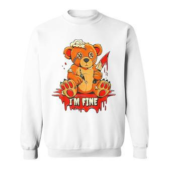 Teddy Bear Scary Fancy Dress Horror Carnival Sweatshirt | Mazezy