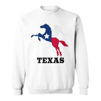 Texas Flag Rodeo Cowboy Cowgirl For Men For Women Sweatshirt | Mazezy