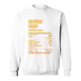 Thanksgiving Dinner Deviled Eggs Nutritional Facts Sweatshirt | Mazezy