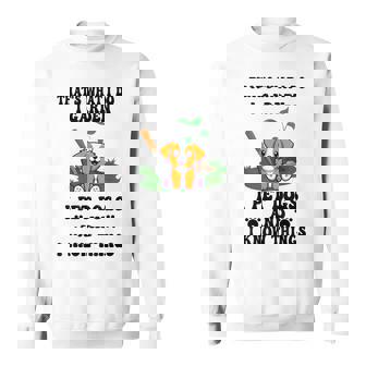 Thats What I Do I Garden I Pet Dogs And I Know Things Dog Sweatshirt | Mazezy