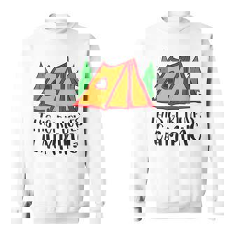 This Girl Loves Camping Funny Tent Camping Girl Sweatshirt | Mazezy