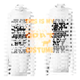 This Is My Scary Goat Lady Halloween Costume Sweatshirt | Mazezy
