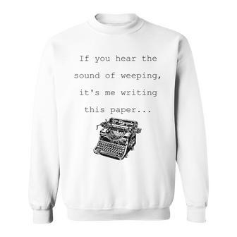 Tired Typist Typewriter Short Sleeve Sweatshirt | Mazezy UK