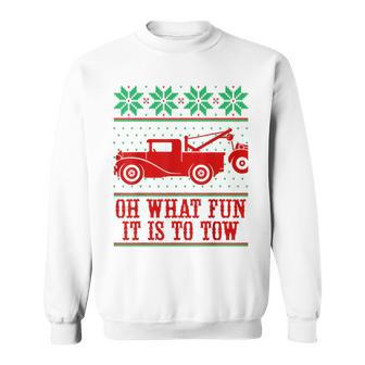Tow Truck Driver Christmas -Oh What Fun It Is To Tow Sweatshirt | Mazezy DE
