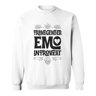 Transgender Emo Introvert Pride Trendy Mystic N Goth Sweatshirt | Mazezy