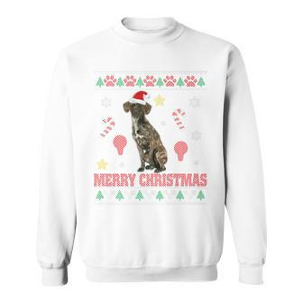 Treeing Tennessee Brindle Dog Santa Ugly Costume Xmas Sweatshirt | Mazezy