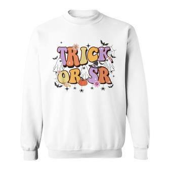 Trick Or Sr Retro Aba Bcba Halloween Positive Reinforcement Sweatshirt - Monsterry UK