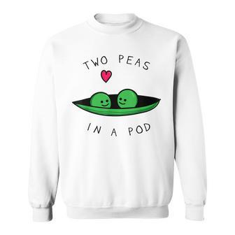 Two Peas In A Pod Two Peas Vegan Gift Sweatshirt | Mazezy