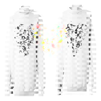 Types Of Birds Love Bird Heart Birding Birdwatching Sweatshirt | Mazezy