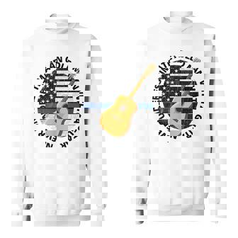 Never Underestimate An Old Man With A Guitar Police Musician Sweatshirt - Thegiftio