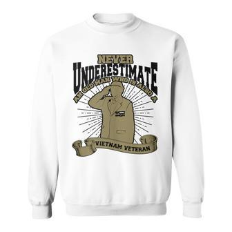 Never Underestimate An Old Man Veteran Soldier And Army Sweatshirt | Mazezy