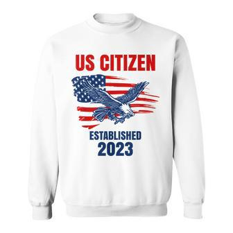 Us Citizen - Established 2023 - Proud New American Citizen Sweatshirt - Thegiftio UK