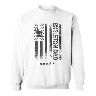 Usa American Flag - Skeleton Dad Funny Gifts For Dad Sweatshirt | Mazezy UK