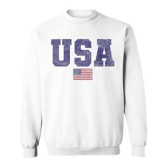 Usa Patriotic American Flag Design For July 4Th Patriotic Funny Gifts Sweatshirt | Mazezy
