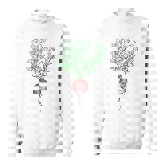 Vegetable Retro Vintage Vegetarian Gardener Radish Sweatshirt | Mazezy