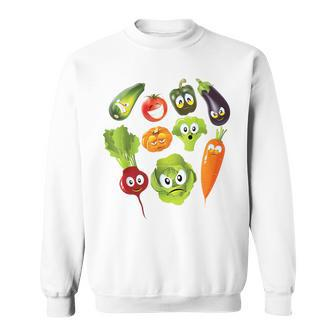 Vegetables Cute Veggie Vegan Lovers Sweatshirt | Mazezy