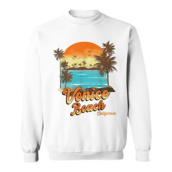 Venice Beach California Summer Vacation Palm Trees Sunset California Gifts And Merchandise Funny Gifts Sweatshirt | Mazezy