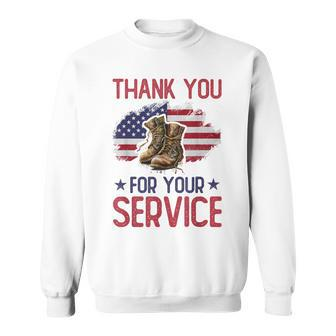 Veteran Thank You For Your Service Veteran's Day Usa Sweatshirt - Seseable