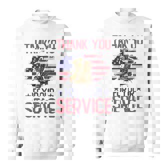 Veteran Thank You For Your Service Veteran's Day Usa Sweatshirt - Seseable