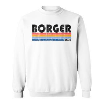 Vintage 70S 80S Style Borger Tx Sweatshirt | Mazezy UK