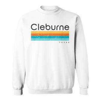 Vintage Cleburne Tx Texas Usa Retro Sweatshirt | Mazezy