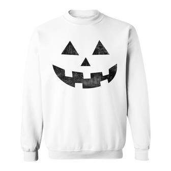 Vintage Jack O Lantern Pumpkin Face Halloween Costume Top Pumpkin Funny Gifts Sweatshirt | Mazezy