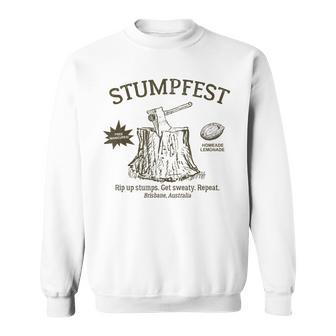 Vintage Retro Funny Stumpfest 2023 Brisbane Get Sweaty Sweatshirt | Mazezy