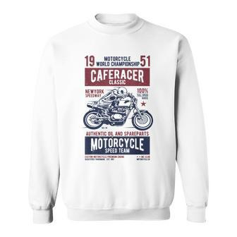 Vintage Retro Motorcycle Biker Cafe Racer Sweatshirt | Mazezy