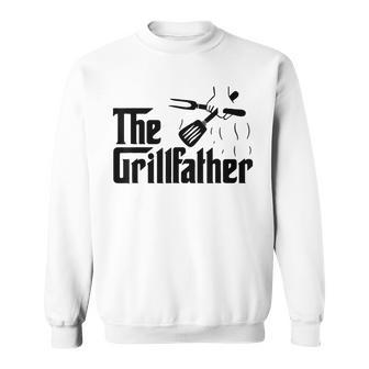 Vintage The Grillfather Funny Dad Bbq Grill Fathers Day Sweatshirt - Seseable