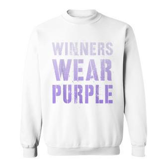 Vintage Winners Wear Purple Summer Camp Team Go War Game Sweatshirt - Seseable