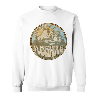 Yosemite California Nature Mountains Hiking Outdoors Vintage Sweatshirt | Mazezy