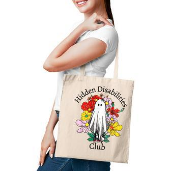 Hidden Disability Club Disability Awareness Spooky Floral Tote Bag | Mazezy