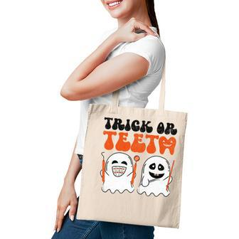 Trick Or Th Funny Dental Halloween Costume Spooky Dentist Tote Bag | Mazezy