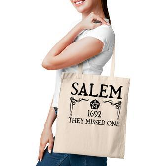 Vintage Halloween Costume Salem 1692 They Missed One Tote Bag