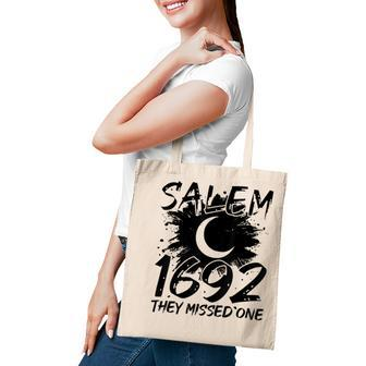 Vintage Salem 1692 They Missed One Halloween Salem 1692 Tote Bag