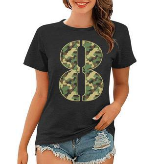 8Th Birthday Gift Soldier 8 Year Old Military Themed Camo Women T-shirt | Mazezy