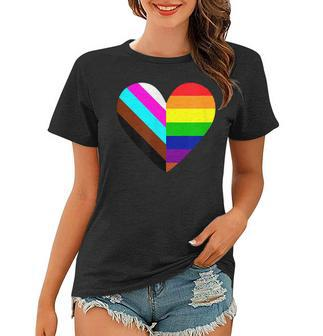 Ally Heart Lgbtq Rainbow Flag Gay Pride Graphics Women T-shirt | Mazezy UK