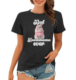 Best Rabbit Mama Ever Retro Winter Rabbit Mum Gift For Women Women T-shirt | Mazezy