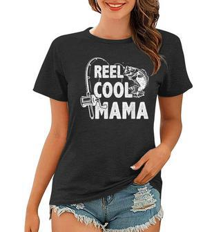 Family Lover Reel Cool Mama Fishing Fisher Fisherman Gift For Women Women T-shirt | Mazezy