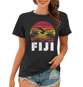 Fiji Vintage Retro Sunset 70S 80S Style Men Women Gift Fiji Funny Gifts Women T-shirt | Mazezy