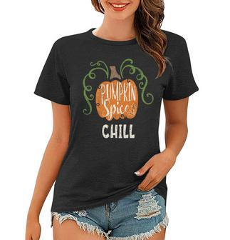 Chill Pumkin Spice Fall Matching For Family Women T-shirt | Mazezy