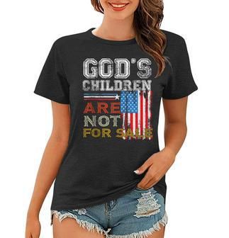Gods Children Are Not For Sale Embracing Sound Of Freedom Freedom Funny Gifts Women T-shirt | Mazezy